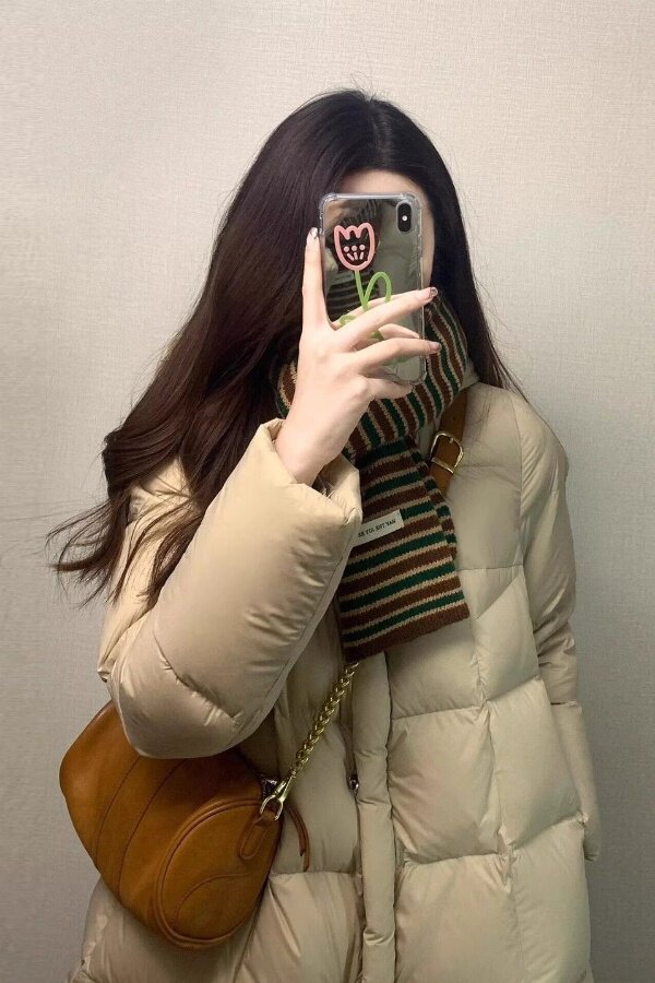 现货防风袖小个子羽绒服女2025冬季新款加厚感保暖白鸭绒中长款,女装羽绒服,依恋蒂丝