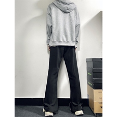 B221美式ins高街暗黑小众长拉链休闲微喇西裤LK23096-P70控98，男装休闲裤，电商B221