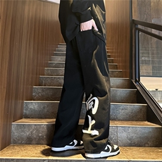 k1071-p55-控78M-5XL现货拉链宽松牛仔裤港风高阶黑暗牛仔，男装牛仔裤，星座116