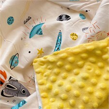 2024新款-40支贡缎3D豆豆绒被套毯四季款外太空，床品套件被套，格格屋家纺（原汀滢家纺）