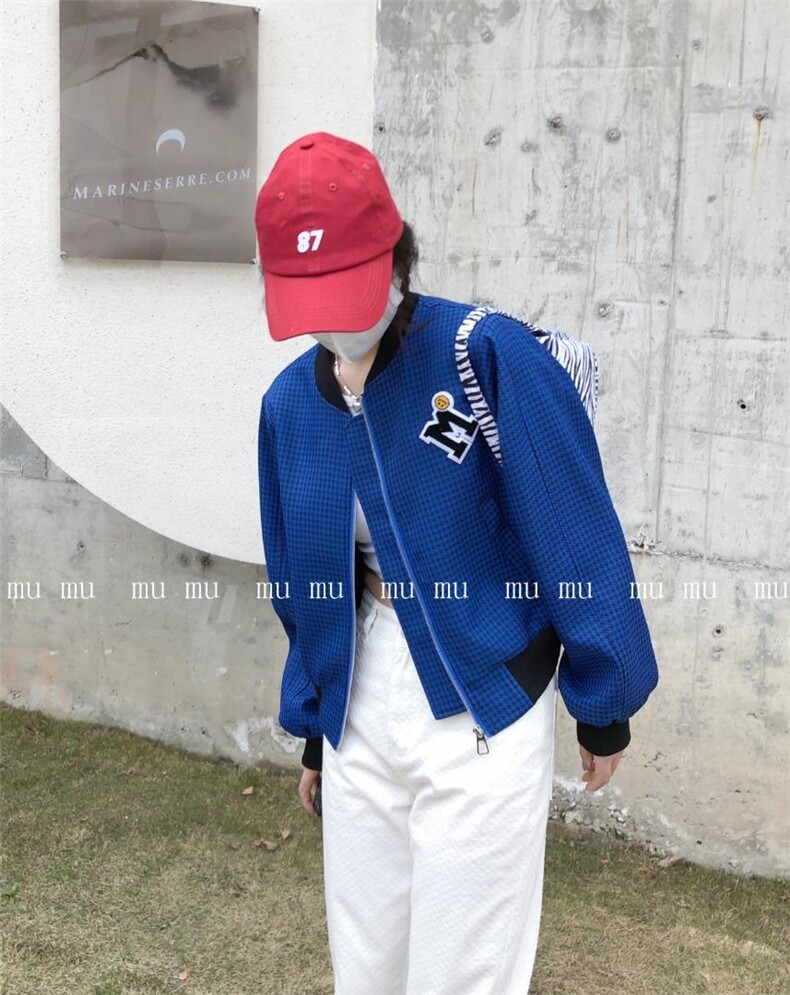 沐沐千鸟格棒球服，其它，沐·沐