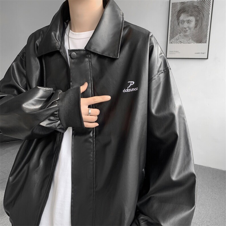春款皮衣夹克男士2026新款美式潮牌痞帅机车高级感外套J020-P62,男装夹克,星座308B-1