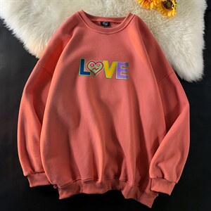 21秋季新品港风宽松大码款十色圆领男女卫衣WY108P40控58，男装卫衣，电商A089-1