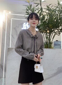 春款新款，前后两穿格纹上衣,其它,瑟拉·女人缘