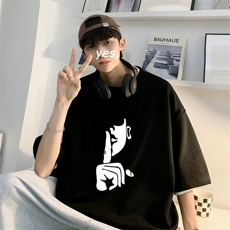 量大优供视频220克美式短袖t恤T2972得物直播有280克品质,男装T恤,电商A486