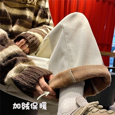 4色基础款~加绒加厚保暖直筒牛仔裤1XZ502-K625-P55控68，男装牛仔裤，星座502