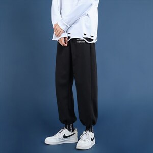 秋冬宽松字母休闲裤九分裤卫裤X715 WK512 P45 控68，男装牛仔裤，星座715