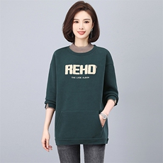 全年备货不下架~2023冬新款加绒卫衣中长款保暖上衣，女装卫衣/绒衫，忆绮罗