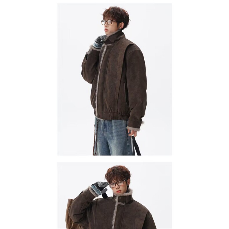 1506/Q82370/P126复古做旧座山雕加厚棉服,男装棉衣,星座1506