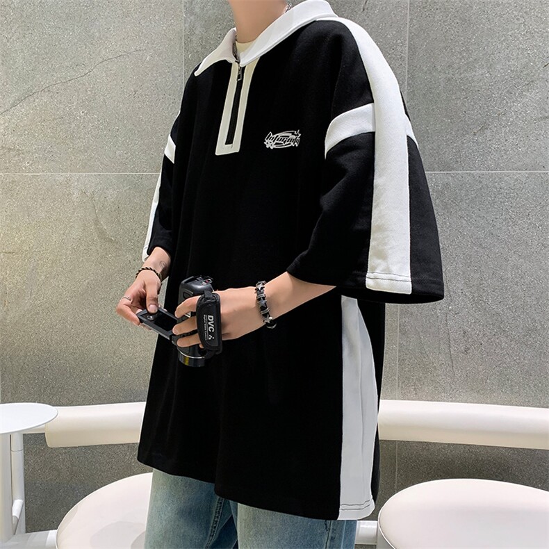 夏季百搭休闲宽松POLO衫短袖T恤男PL016-P35,男装Polo衫,星座308B-2