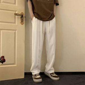 XZ213-DK13-P45控58 港风大码纯色质感系带休闲运动裤男长裤图片