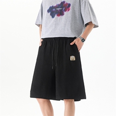 8XL-M2025夏季特大码阔腿短裤男高街ins宽松垂感休闲裤DK1510P45，男装牛仔裤，电商D206-1