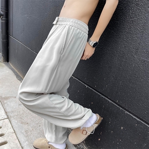 休闲裤男韩版潮流百搭裤子夏季薄款坠感阔腿拖地长裤K02839-P35图片