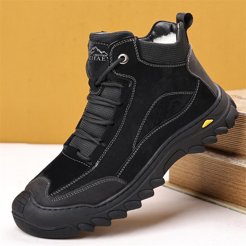 X4481-225冬季男士棉鞋羊毛加绒厚底运动高帮休闲鞋，男鞋靴子，星座1407-3