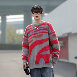 B301P48秋冬新款男女同款宽松毛衣外套男装上衣图片