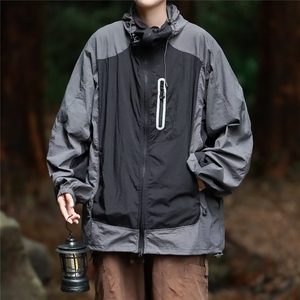 防晒衣男夏季薄款山系户外冲锋衣外套潮牌宽松防晒服W9318/P50图片