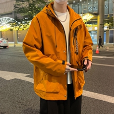 春装户外夹克防风机能连帽冲锋衣短外套男女日系夹克工装露营登山，男装风衣，星座218-8