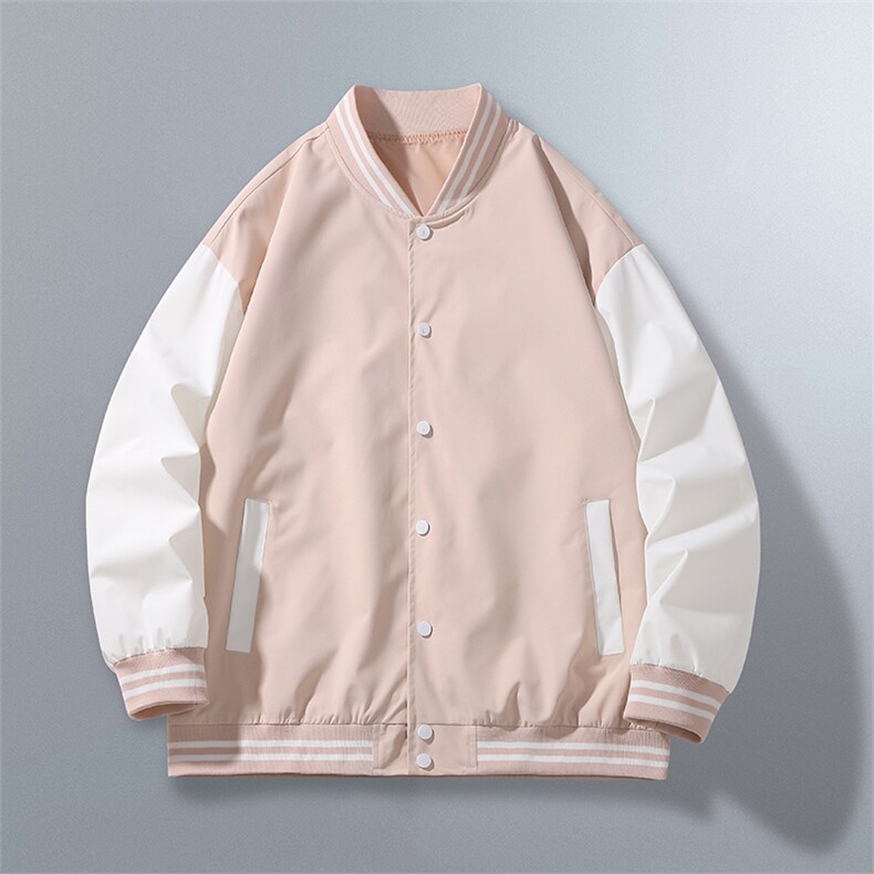 棒球服外套立领落肩撞色男女潮流学院风春秋款拼接上衣258-P40,女装短外套,星座1403A