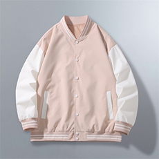 棒球服外套立领落肩撞色男女潮流学院风春秋款拼接上衣258-P40，女装短外套，星座1403A