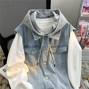 MJ206-p58-限价88 M-5XL oversize cleanfit宽松大码牛仔马甲图片