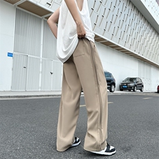 夏美式街头抽绳运动裤男女薄款宽松直筒垂坠感休闲裤子K0166-P38，男装休闲裤，星座308B-2