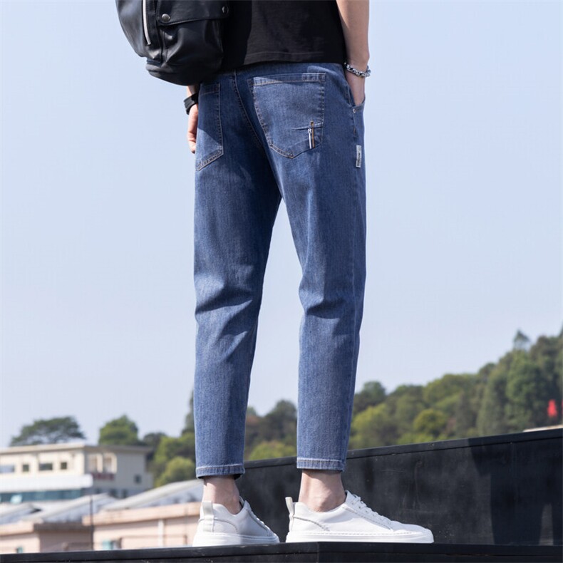 特批P50无差价潮流韩版九分牛仔裤修身显瘦小脚裤男百搭弹力K382,男装牛仔裤,星座1006-1