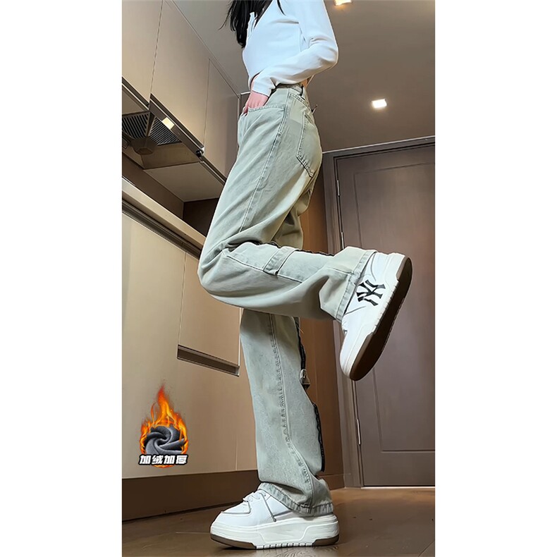 2025 GK23129加绒 内景大码美式微喇牛仔裤M-5X GK23902-特P50图片