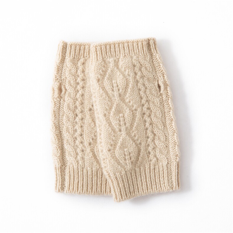 2025年秋季新款百搭女士树叶提花手套，手套，绒上羊绒