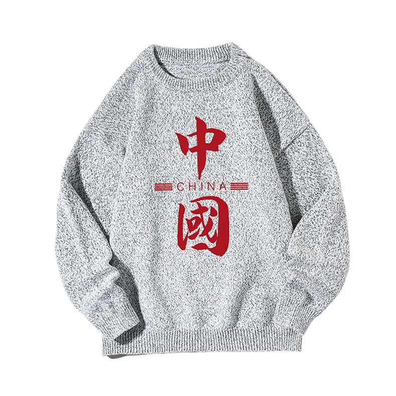 加厚加绒毛衣男大码毛线衣男针织衫M19198-P45加绒款-P65白底,男装针织衫/毛衣,电商A040A