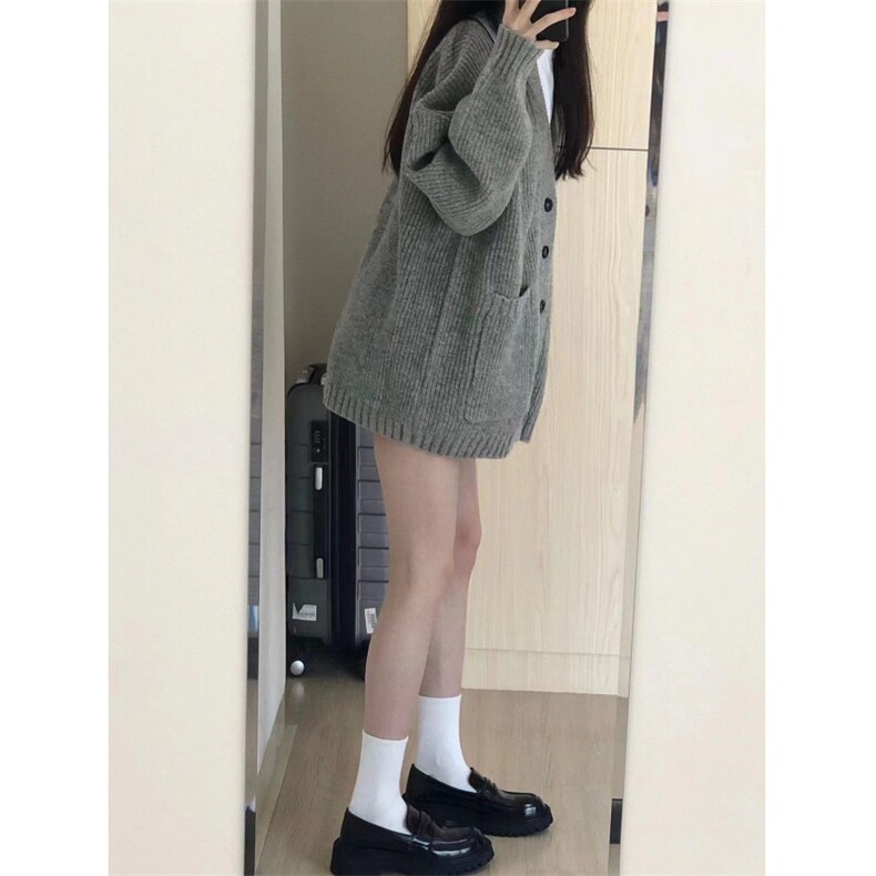美式复古撞色圆领仿貂绒毛衣男女慵懒风宽松休闲针织衫上衣外套,男装针织衫/毛衣,星座506A