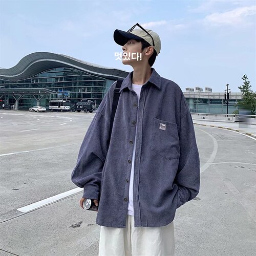 长袖衬衫春款男港风潮流C512P33