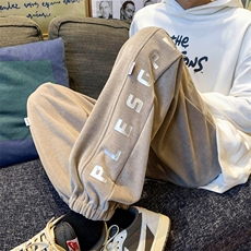 2022冬季新款字母印花休闲裤男运动束脚裤子313A-1-NK77-P65控78，男装休闲裤，星座808A-1