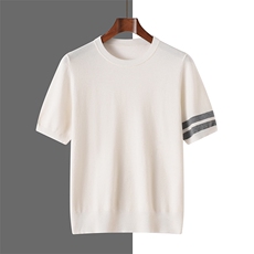 男士夏季简约休闲百搭舒适BT短袖，男装T恤，牧绒家园
