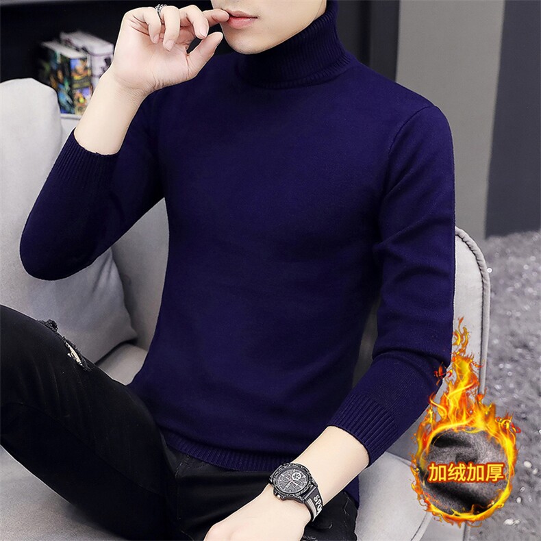 1018-1-M136加绒P29主椎新款跑量高领针织衫男士时尚帅气,男装针织衫/毛衣,星座1018-1​