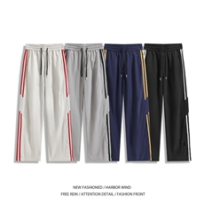 2026夏季新款潮流美式条纹设计速干休闲裤B315-K25418-特p35控68，男装休闲裤，电商B315