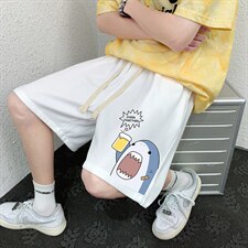HD74137-P22华夫格短裤男大码宽松五分裤男直筒中裤，男装休闲裤，电商A040