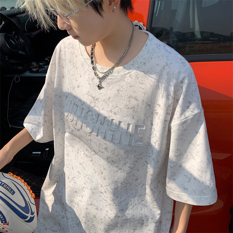 ！2026夏季新款男士潮牌钢印印花短袖情侣半袖T2503特P28,男装T恤,电商B220