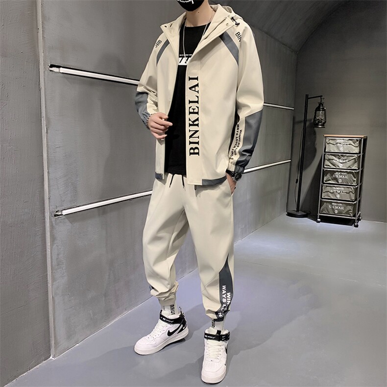 工装外套男装休闲运动套装男士夹克韩版潮流衣服D03图片