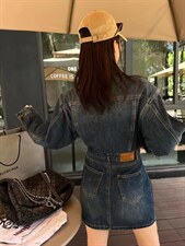 牛仔连衣裙，女装连衣裙，肆尔