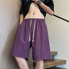 2025夏装尼龙运动沙滩短裤前后斜插大口袋休闲短裤男K1007P35，男装牛仔裤，电商C323