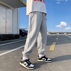 新款春季韩版潮流港风休闲钢印字母束脚宽松休闲卫裤FNY2333-P45，男装休闲裤，电商A128