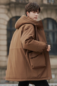 羽绒服男士冬季中长款大衣外套加厚兔毛内胆派克服男款2900-P380图片