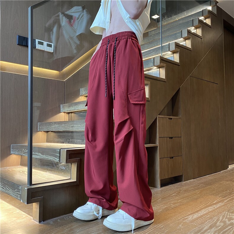 抖音品质薄款冰丝透气假口袋宽松休闲裤B315-K24152-特p30控58,男装休闲裤,电商B315