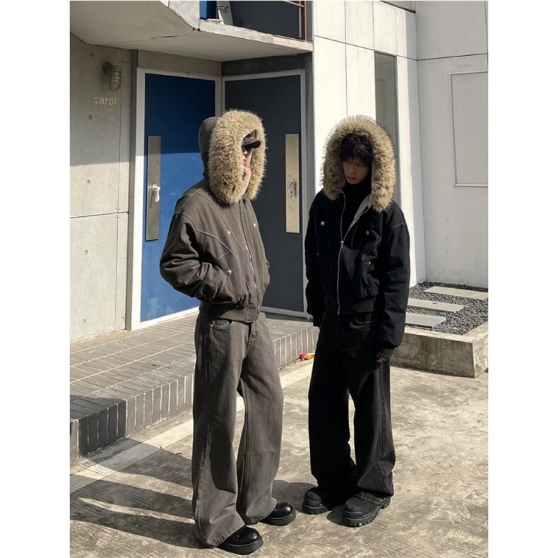有货203-6916P87特～非揭阳货派克服座山雕大毛领外套,女装短外套,星座203-6(原电商259)