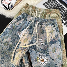 潮流ins新款文艺宽松型休闲裤男日系时尚潮牌五分裤K7127-P29，男装休闲裤，星座512-3