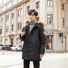 2020电商B247冬季新款大毛领迷彩羽绒服加厚保暖抗寒男MY808-P190，男装羽绒服，电商B247