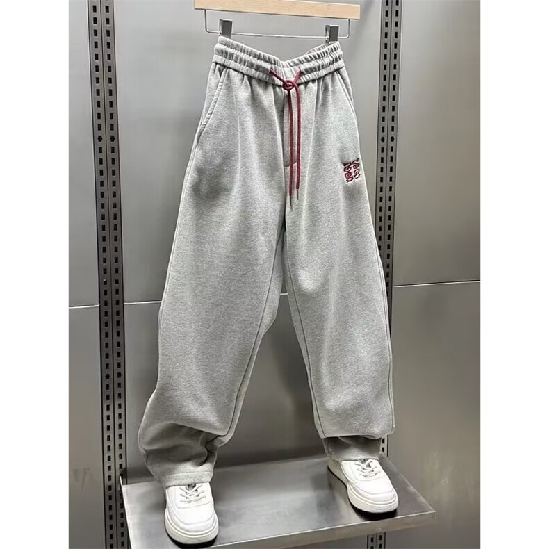 1506-1/KC741/P46刺绣休闲重磅微弹力阔腿裤男休闲直筒卫裤男女,男装休闲裤,星座1506-1