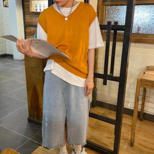 现货夏季新款针织冰丝马甲，女装马夹，青菜萝卜