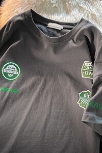 1潮流印花休闲情侣日系潮大码短袖T恤男DT7638P30毛毯平铺图片