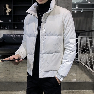312A-001-P175 2025冬季新款时尚蝴蝶图案羽绒服外套男80%白鸭绒5图片
